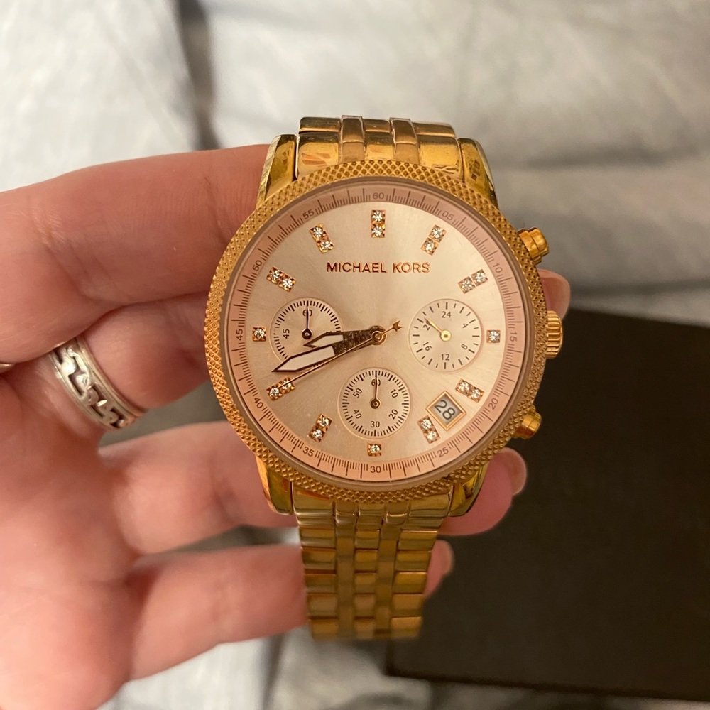 GOLD MICHAEL KORS WATCH WOMEN